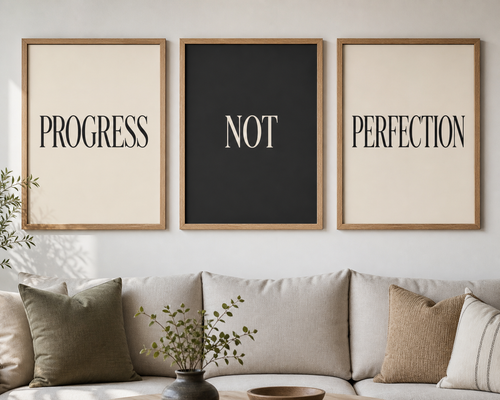 Progress, Not Perfection — Gallery Print Set